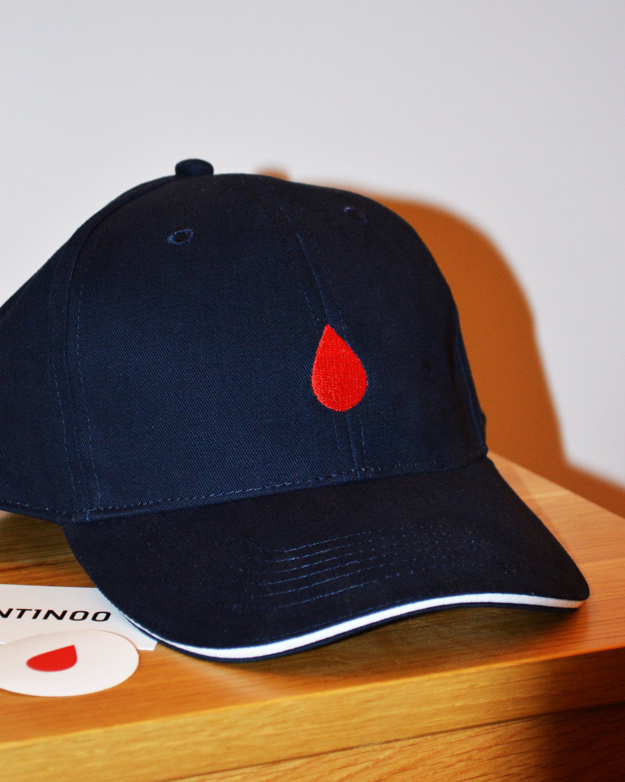 NAVY CAP | RED DROPLET